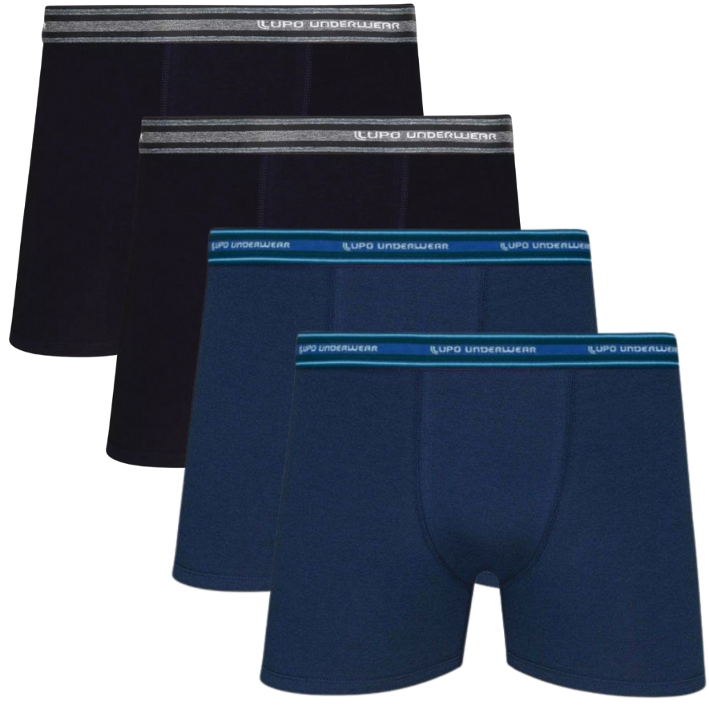 Kit 4 Cuecas Boxer Lupo Em Algodão Masculina Cotton Original - Men Clothes
