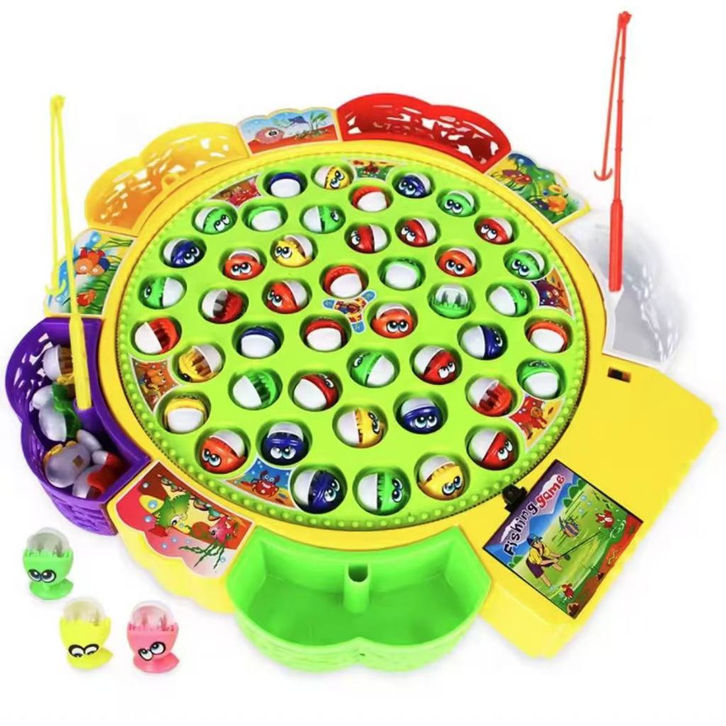 Brinquedo de pescaria elétrico educacional para crianças