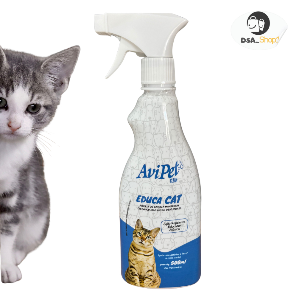 Educa Cat Educador Sanitário P/ Gato Xixi Não Pode Repelente