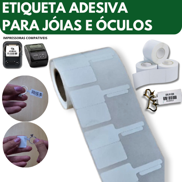 5 rolos etiqueta para Joias para XD-210 Mini impressora 58mm