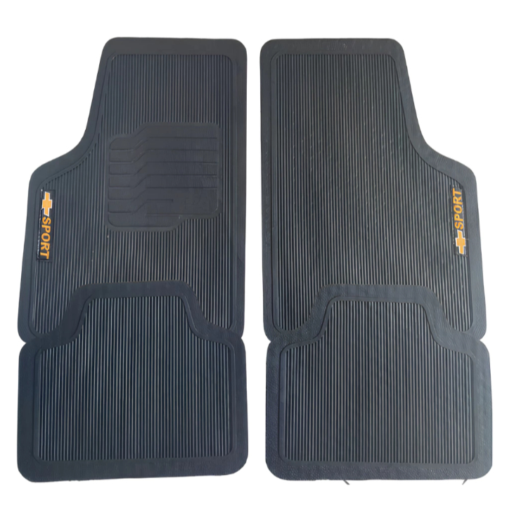 Tapete Carro 4 Peças Sport com Logo Chevrolet Agile Astra Celta Corsa S10 Onix