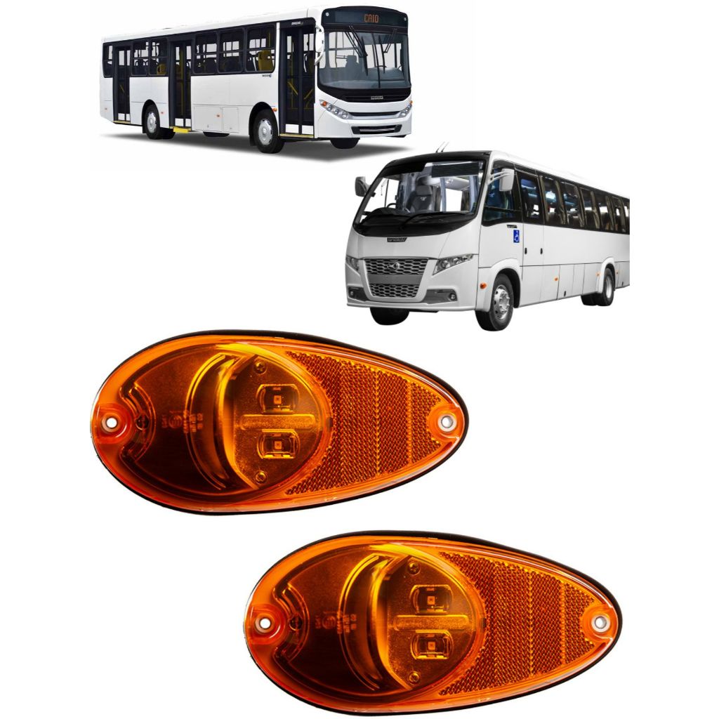 Lanterna Seta Lateral Ônibus Micro Onibus Volare Neobus Thander Led 12Vts 2UN