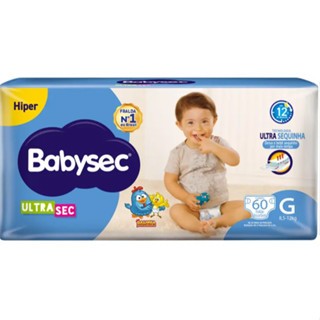 Fralda Babysec Ultrasec Galinha Pintadinha Tam. G 8,5 a 12kg 60 Unidades