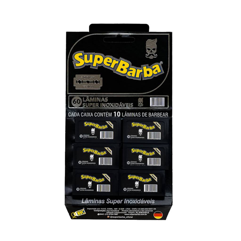 Lâmina de Barbear Super Barba Premium Black