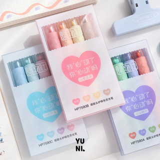 Kit Marca Texto Cores Pastel Ponteira Coração - Papelaria Fofa Kawaii em Oferta na Shopee