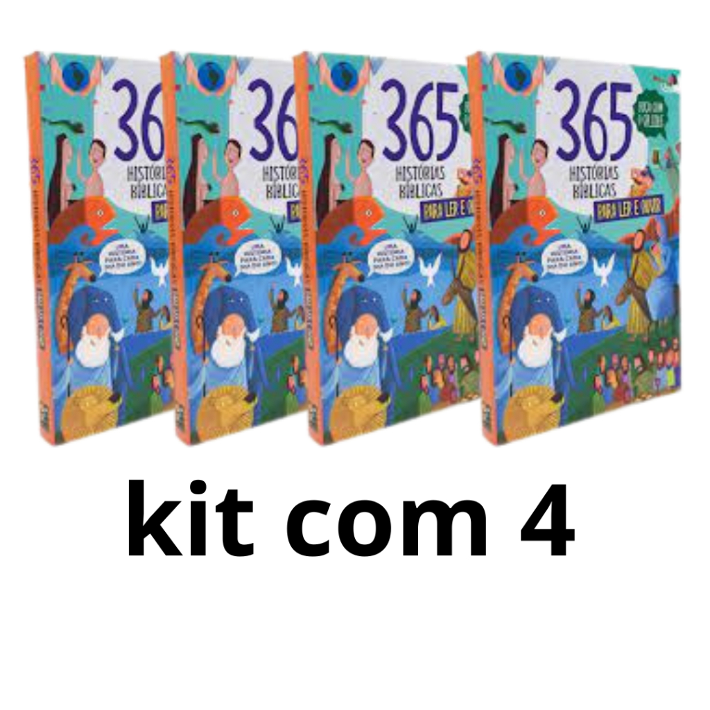 KIT COM 4 Livros 365 Histórias Bíblicas para Ler e Ouvir com QR Code | Beatriz Hune em Oferta na Shopee