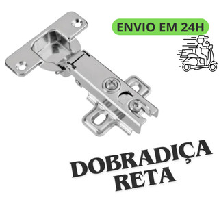 Dobradiças Retas/Curvas 35mm com amortecedor para Movéis