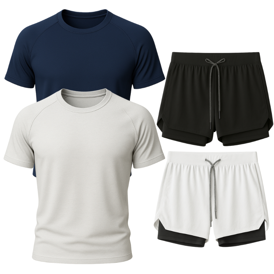 2 Conjuntos DryFit Short + Camisa Masculino Academia Liso Básico em Oferta na Shopee