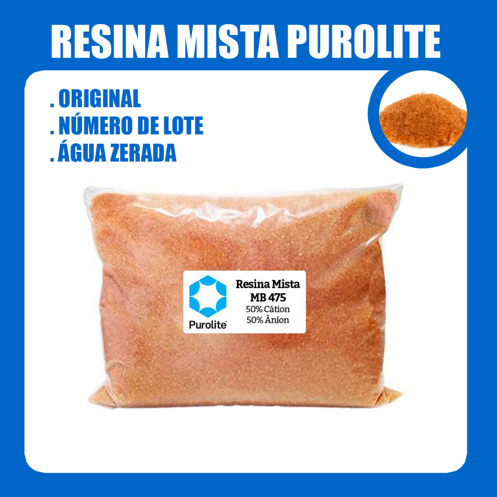Resina Mista P/ Filtros Deionizadores Purolite Mb475 Osmose