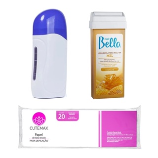 Kit Aquecedor Roll On Depil 1 Cera Depil Bella 20 Folhas Cutemax Depilador Elétrico Depilação em Oferta na Shopee