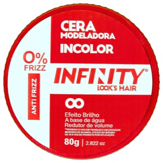 Cera Modeladora 80g Incolor Vermelha Infinity | Anti Frizz | Alta Fixação | Efeto Brilho em Oferta na Shopee