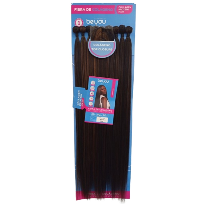 Cabelo Liso Tela C/ Closure 80cm Fibra De Colágeno Para Tudo Be.You