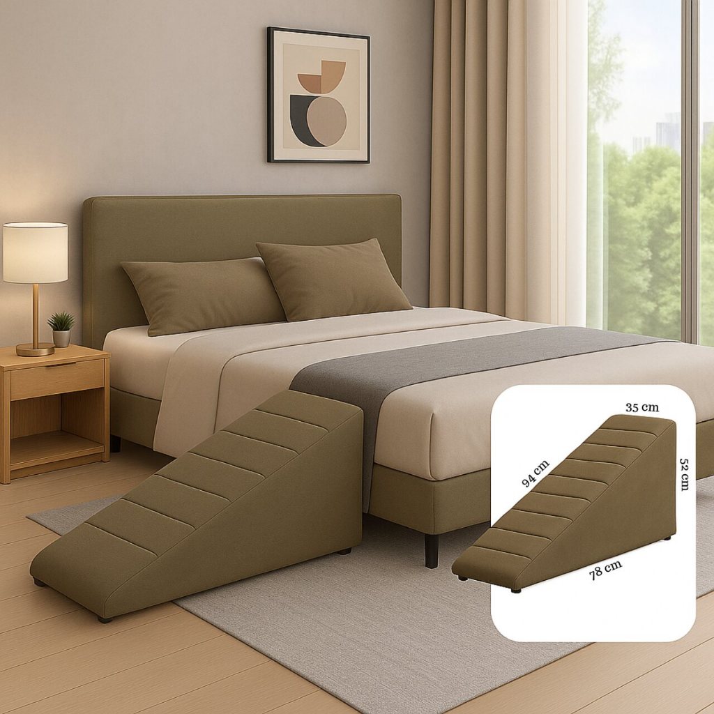 Rampa Para Cães E Gatos Subirem No Sofá Cama Box Cor Cappuccino em Oferta na Shopee