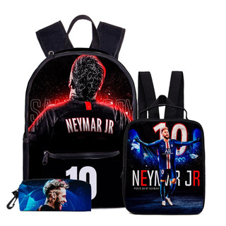 kit mochila Neymar com bolso +lancheira térmica e estojo