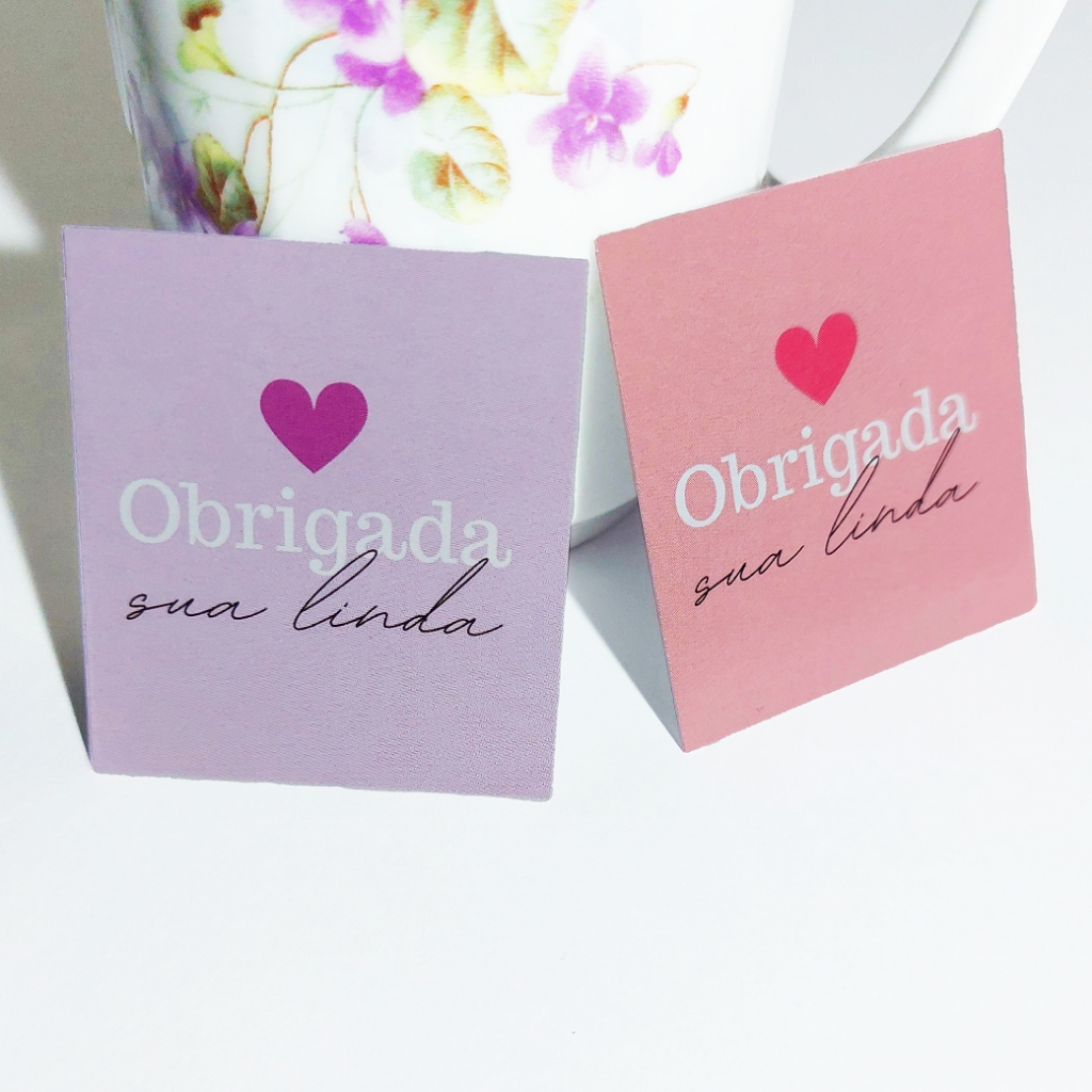 1000 (1 mil) Mini Cartão Tag Agradecimento Cliente Encomenda Cartão Obrigada Sua Linda Mulher