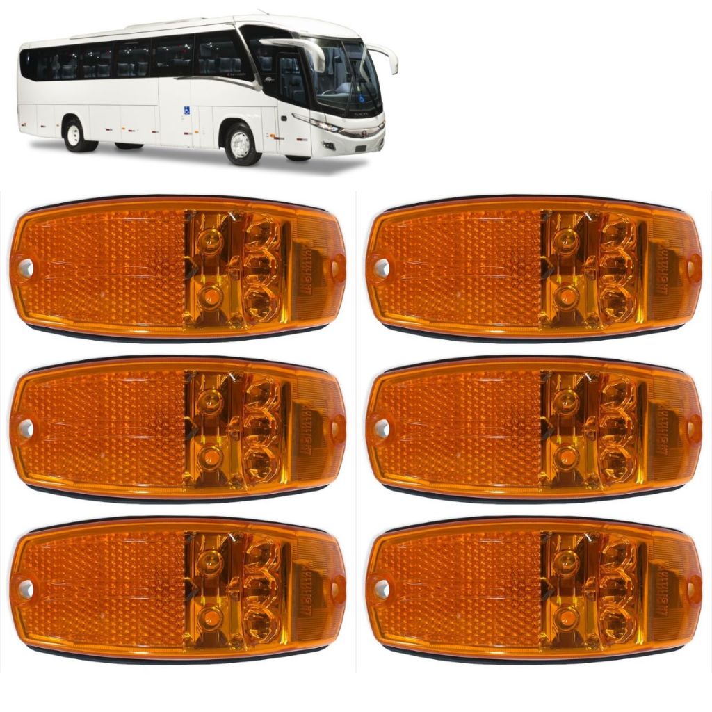 Lanterna Seta Lateral Onibus Marcopolo Viaggio G7 New Torino Senior Volare W8 3 Led