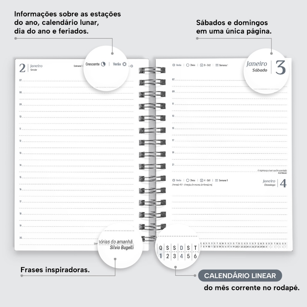 Agenda 2026 Personalizada profissões cursos Floral 08 com nome