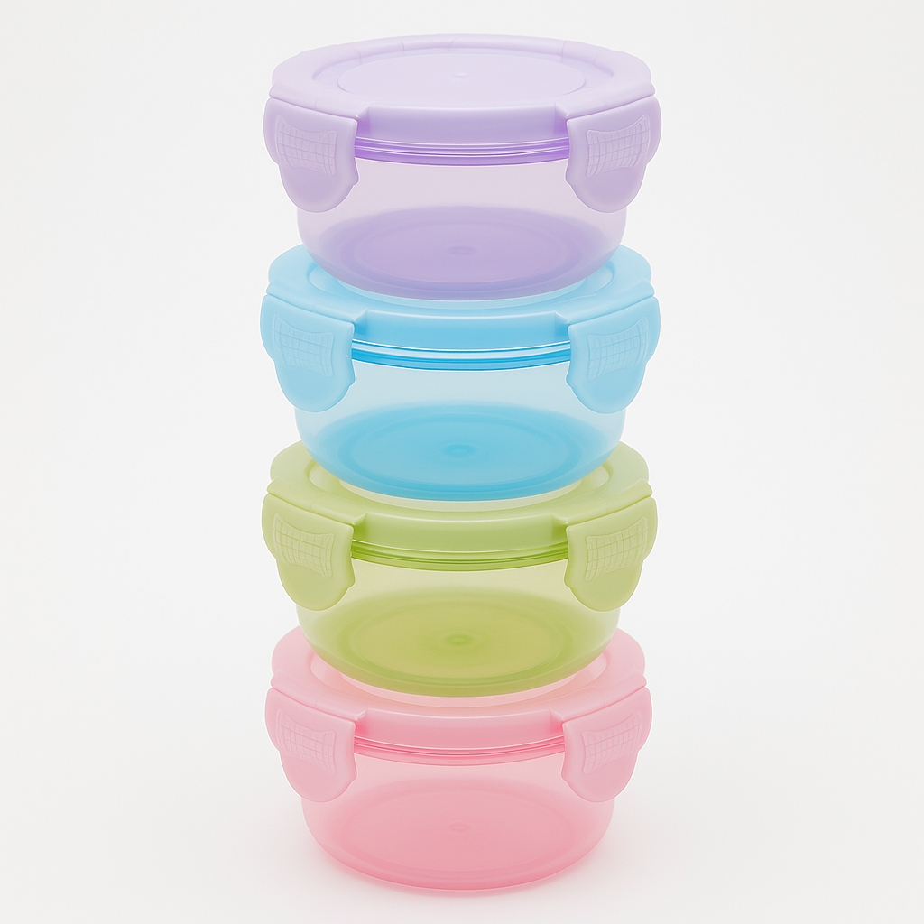 Jogo de Potes Herméticos 70ml com Tampa Vedação Total 4 Peças Mini Pote Alimentos Temperos Conservação Cozinha