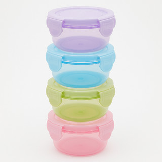 Jogo de Potes Herméticos 70ml com Tampa Vedação Total 4 Peças Mini Pote Alimentos Temperos Conservação Cozinha