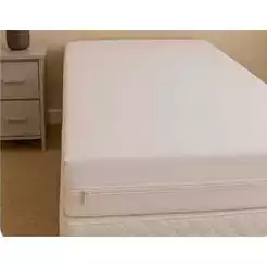 Capa de Colchão Solteiro 1,88x0,88x30 Percal 200 Fios 100% Algodão Branco com Zíper