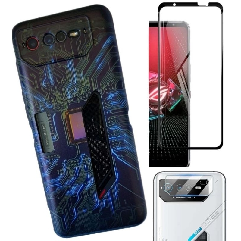 Capinha slim Premium p/ Asus Rog Phone 6/6D estampa  Premium+ kit de proteção películas