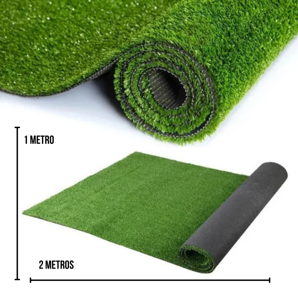 Grama Sintética 10mm - 1,00 x 2,00 (2.00m²) Para Decoração Flores Jardim Campo de futebol - B-28