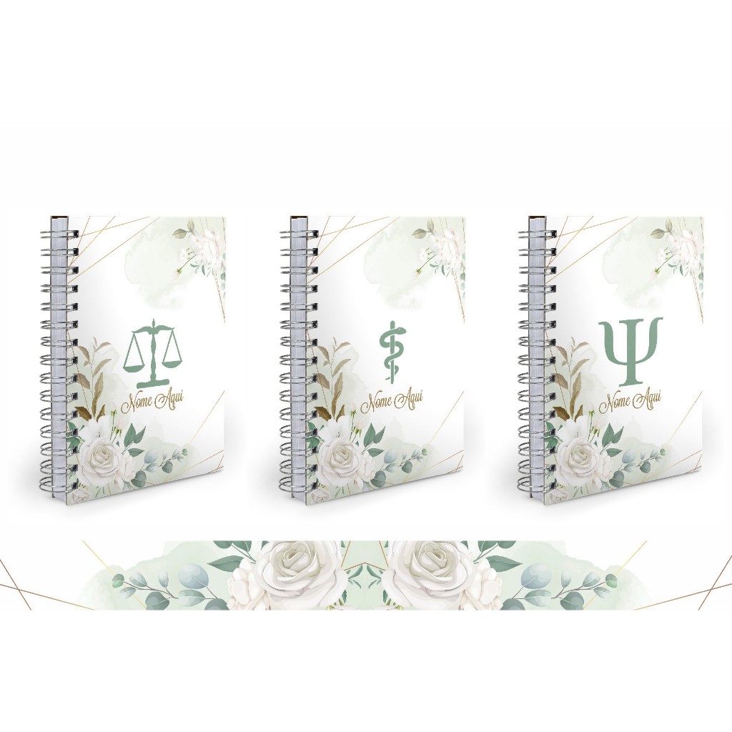 Agenda 2026 Personalizada profissões cursos Floral 08 com nome em Oferta na Shopee