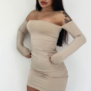 VESTIDO CIGANINHA TOMARA QUE CAIA MANGA LONGA TUBINHO CURTINHO CURTO E COLADO em Oferta na Shopee