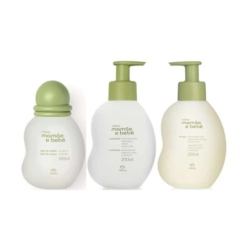 Combo Mamãe e Bebê Natura - 3 itens (Colônia 100ml, Shampoo e Condicionador Mamãe e Bebê 200 ml)