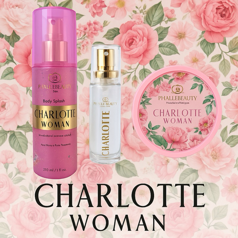 Kit Body Splash + Deo Colonia + Hidratante Charlotte Woman