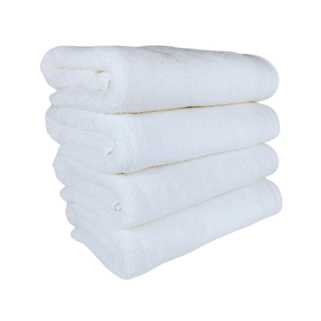Kit 5 Toalhas de Rosto Brancas Eleganz 100% Algodão 500 G/m²