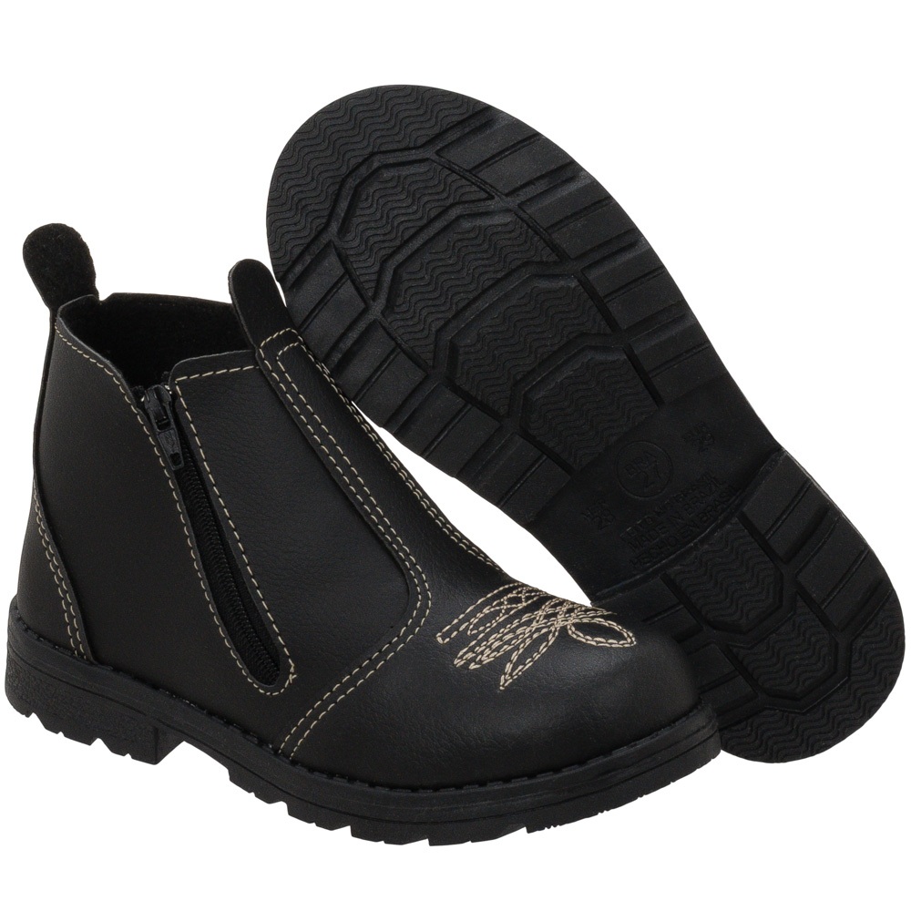 Bota botinha botina infantil jeca com zíper