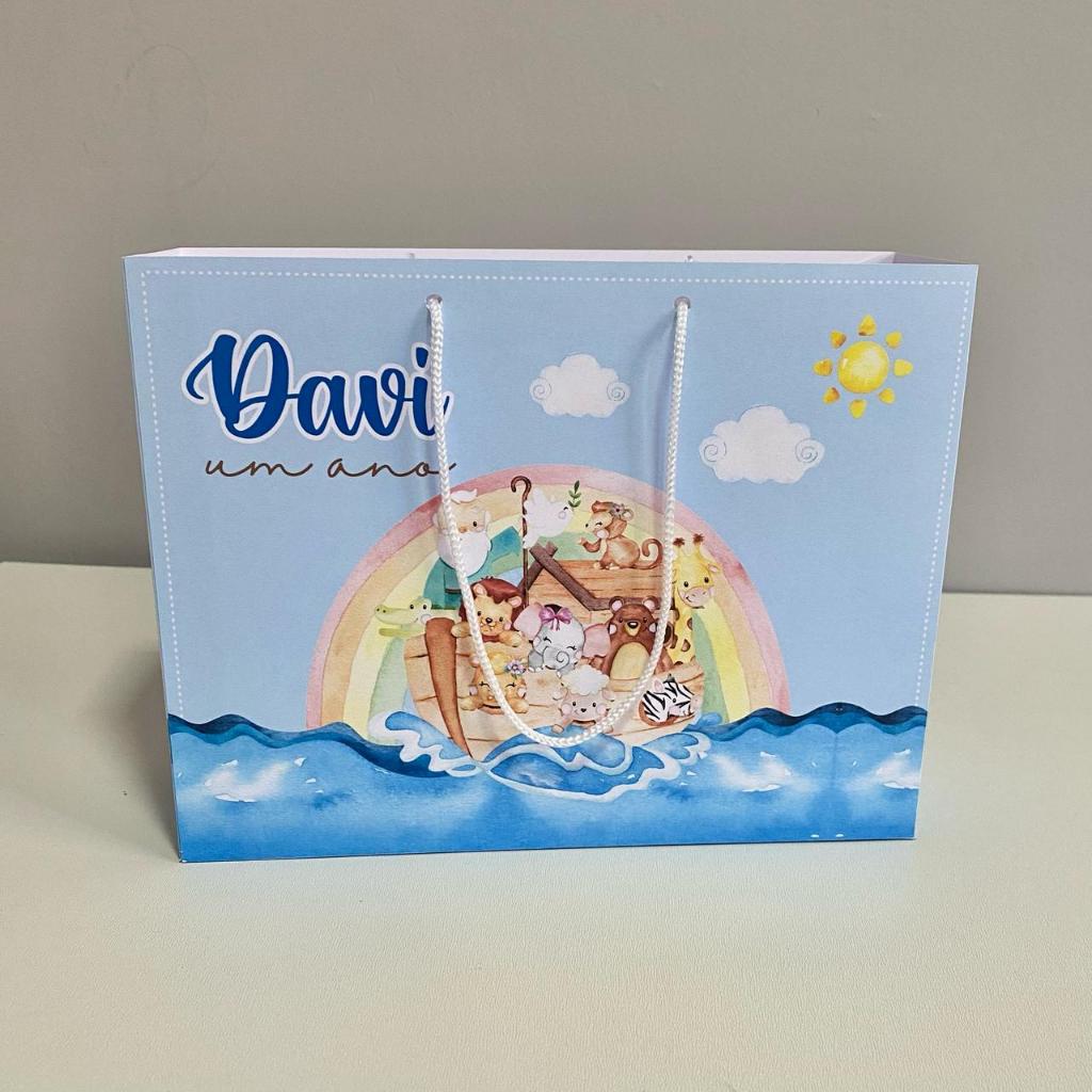 Sacolinha Personalizada Arca de Noé - Pegue e Monte - Lembrancinha em Oferta na Shopee
