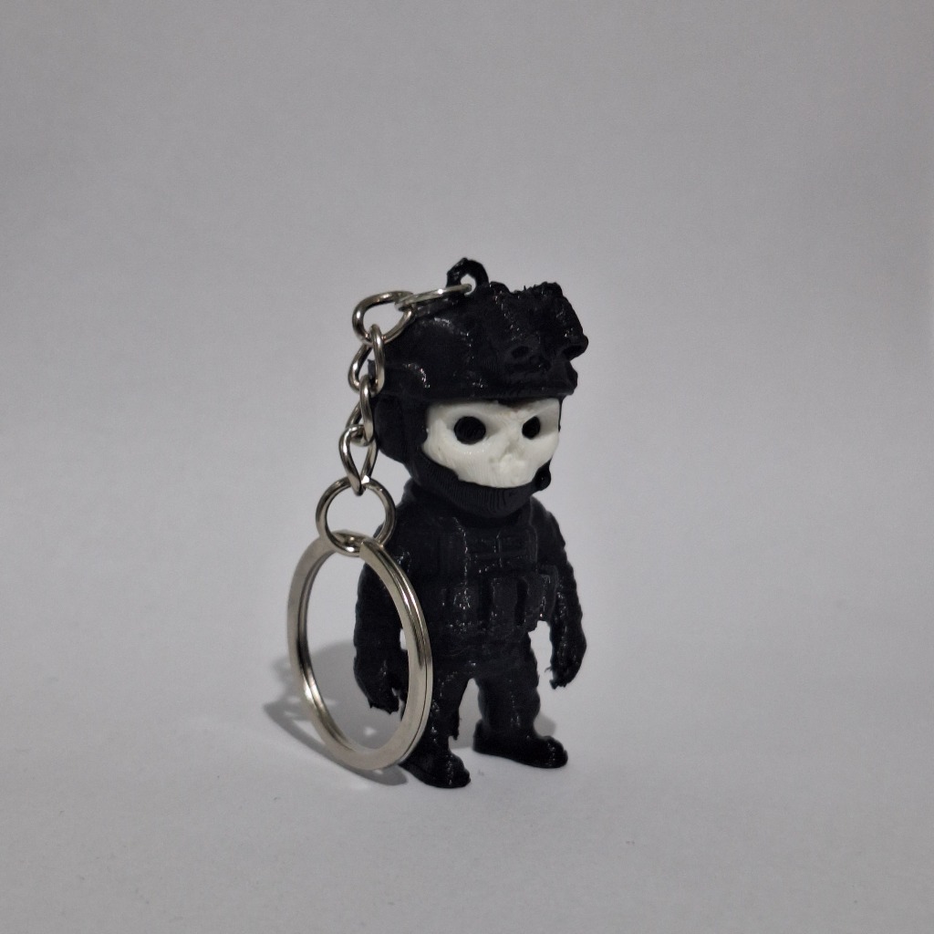 Chaveiro Ghost do COD | Call of Duty |Personagem Tático com Máscara de Caveira