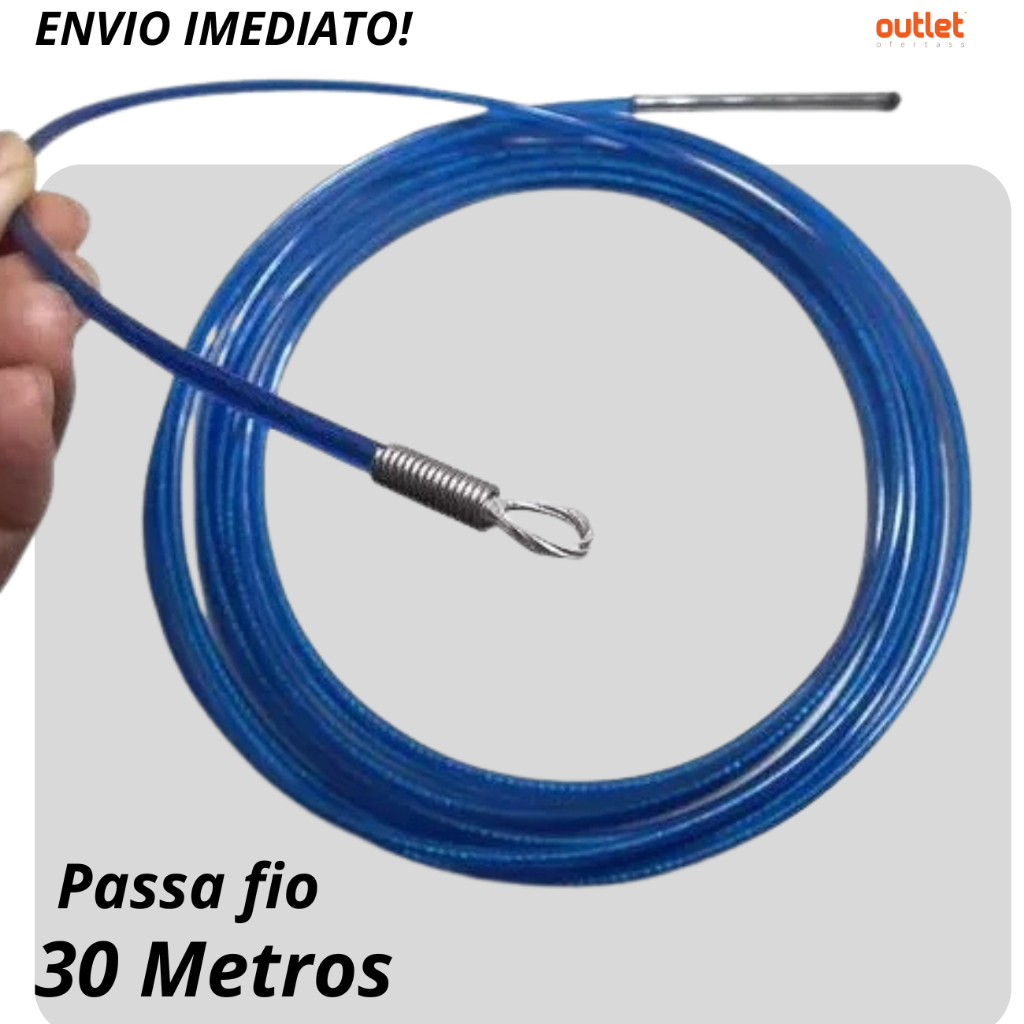 Puxa Fio Passa Fio Guia Sonda Profissional Alma De Aço ponteira soldada kit em Oferta na Shopee