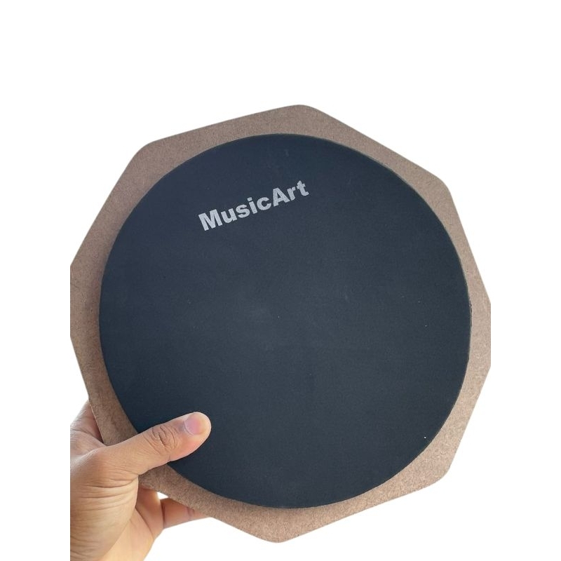 Pad De Estudo Profissional 12 Polegadas - Praticável Treino Bateria (Dupla Face) MusicArt