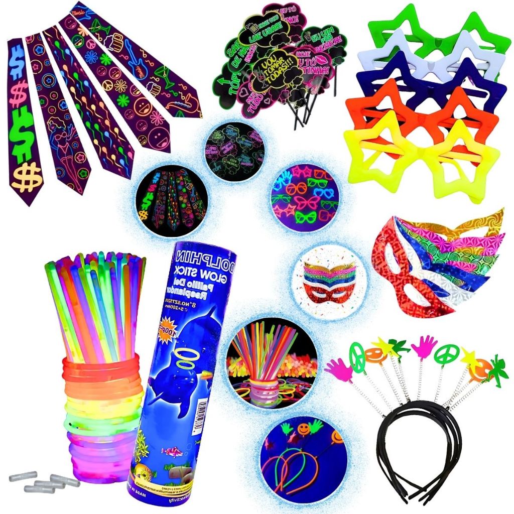 Kit Balada Adereços De Balada 160 Itens Divertidos