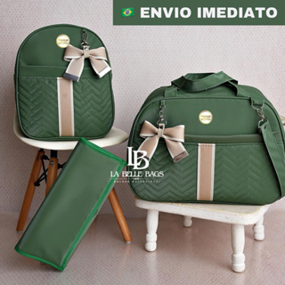 Kit bolsa maternidade luxo com 3 peças térmico impermeável kit mala para bebê menino/menina (AD 3P) em Oferta na Shopee