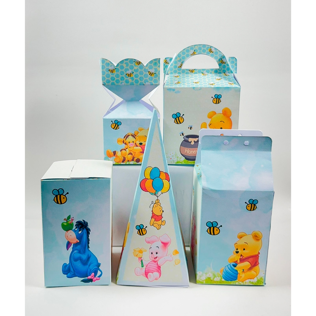 20 Caixinhas URSINHO POOH AZUL – Lembrancinhas para Festa Infantil – SEM PERSONALIZAÇÃO | Pegue e Monte em Oferta na Shopee