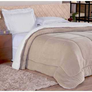 Cobertor Edredom Sherpa Coberdrom E Cobertor Casal Queen Grosso Cores Lisas Avulso 2,40mx2,20m