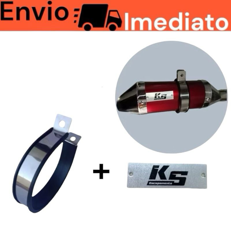 kit cinta e plaquinha escapamento Ks em Oferta na Shopee