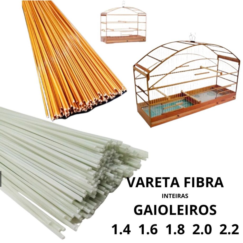 Vareta de Fibra Inteiras 2 metros comprimento  (FABRICAÇÃO Pipas Flexinhas, Talas para GAIOLAS) em Oferta na Shopee