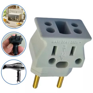 Kit 5 Adaptador Pino Grosso 20A Microondas Ultra Resistente Não Derete