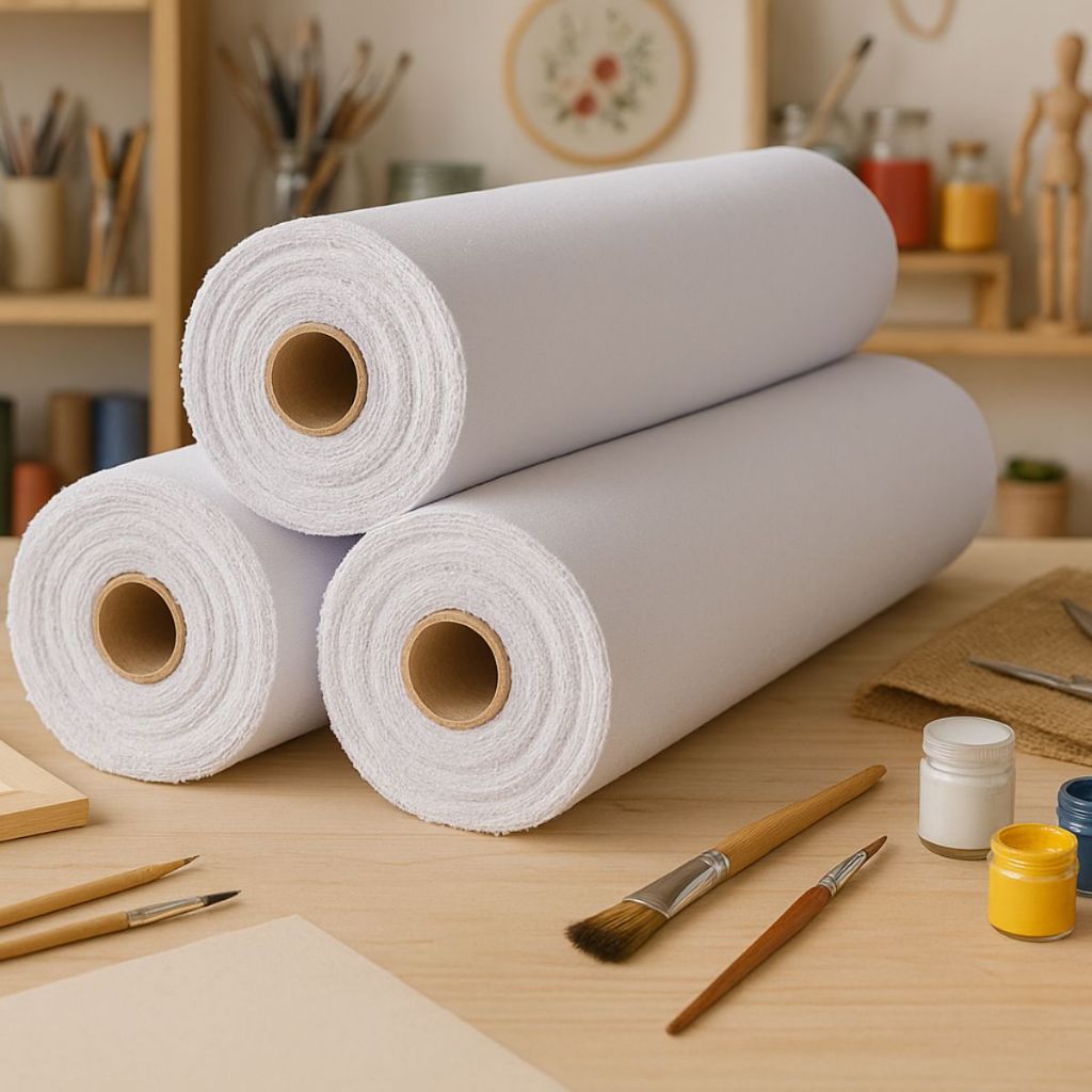 Tecido 10 Metros Alvejado para Pano de Prato Artesanato Pintura Patchwork Trama 11 –100% Algodão