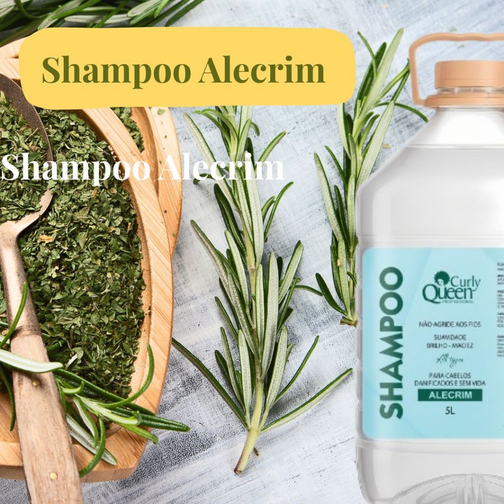 Shampoo Profissional 5L Alecrim CurlyQueen | Uso em Salão | Fortalecimento Capilar