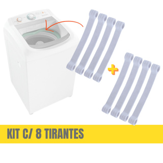 Kit 8 Tirantes Para Maquina De Lavar Brastemp Consul Brancos 7 a 12 Kg 11cm em Oferta na Shopee