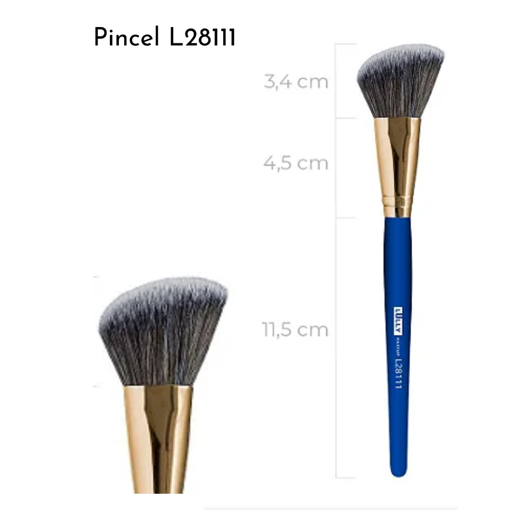 Pincel Lully Makeup L28111 - Pincel para Blush e Contorno