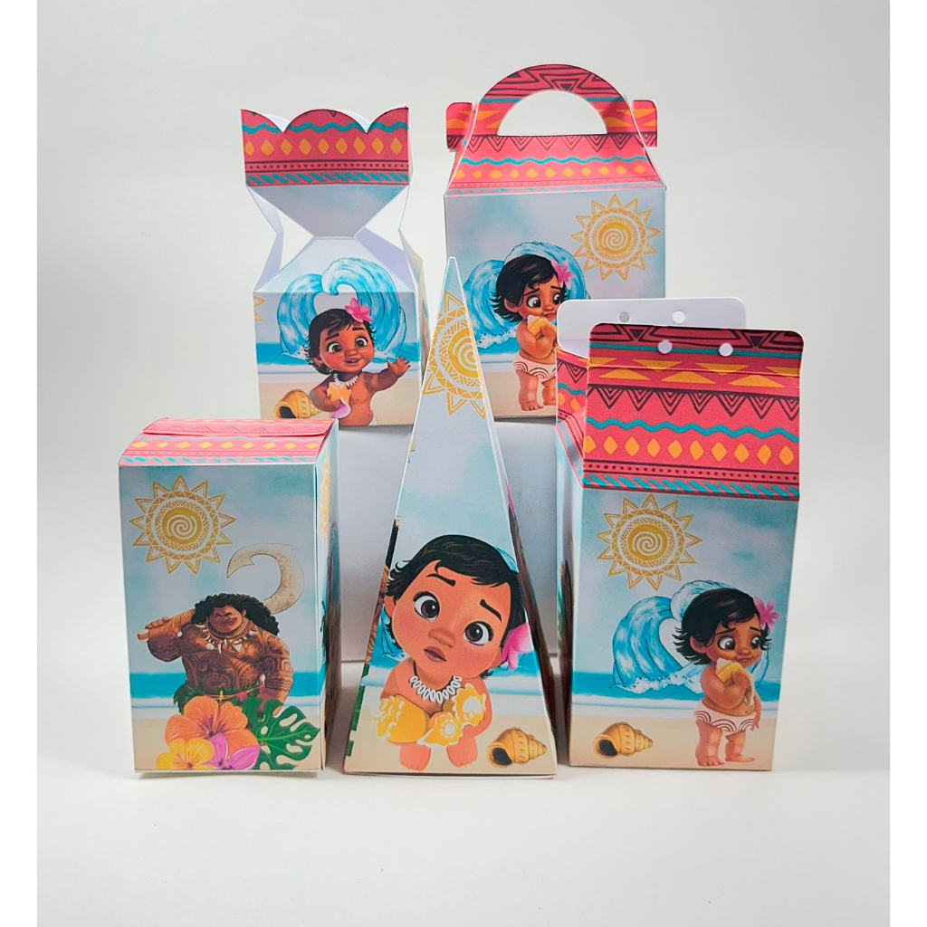 20 Caixinhas MOANA BABY – Lembrancinhas para Festa Infantil – SEM PERSONALIZAÇÃO | Pegue e Monte em Oferta na Shopee