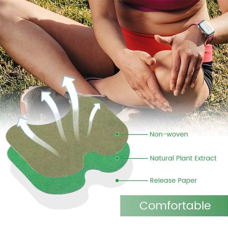 Kit12Remendo de absinto para joelho para lesão da placa sinovial da articulação do joelho, inflamação, dor e desconforto
