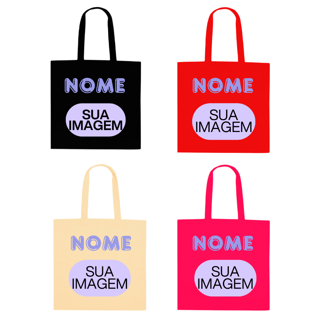 KIT 10 bolsa personalizada com sua ideia logo ou estampa favorita